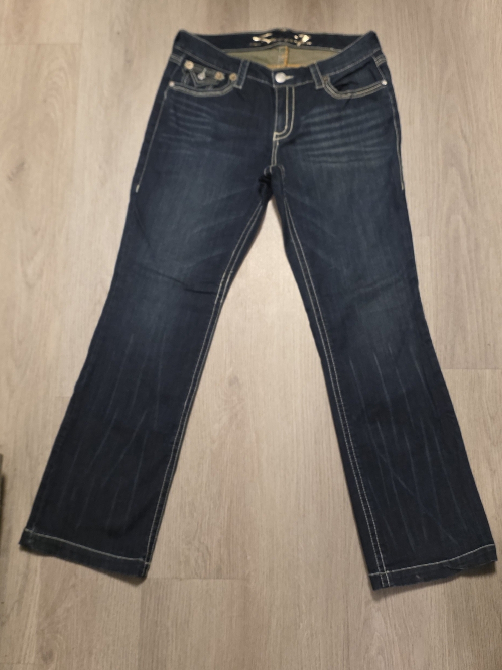 Seven 7 Luxe Dark Washed Bootcut Jeans Size 14 Y2K